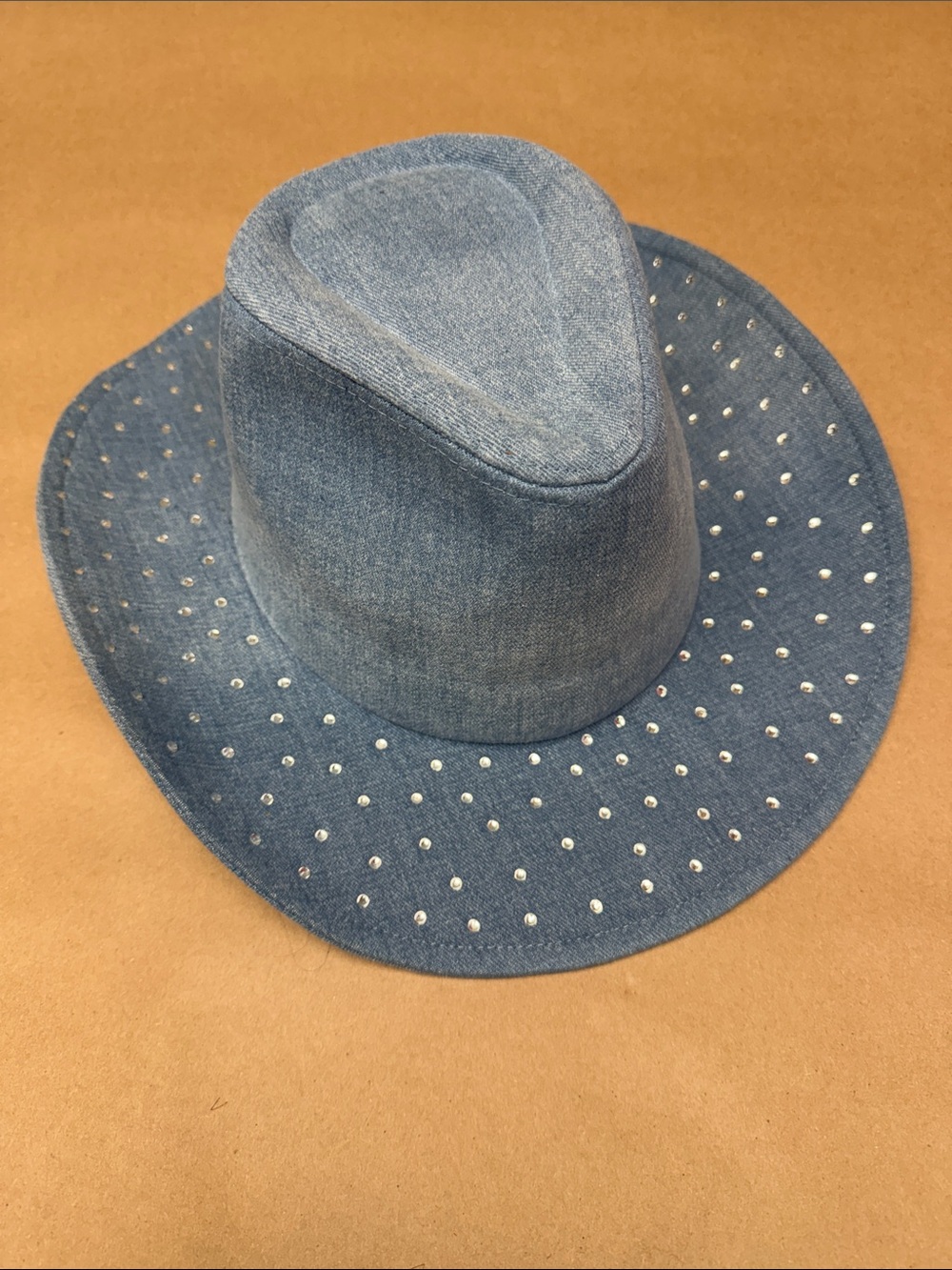 Denim Studded Cowboy Hat - Blue